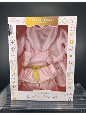 FAO Schwarz Baby Sparkle Sleep Set For 14-Inch Doll